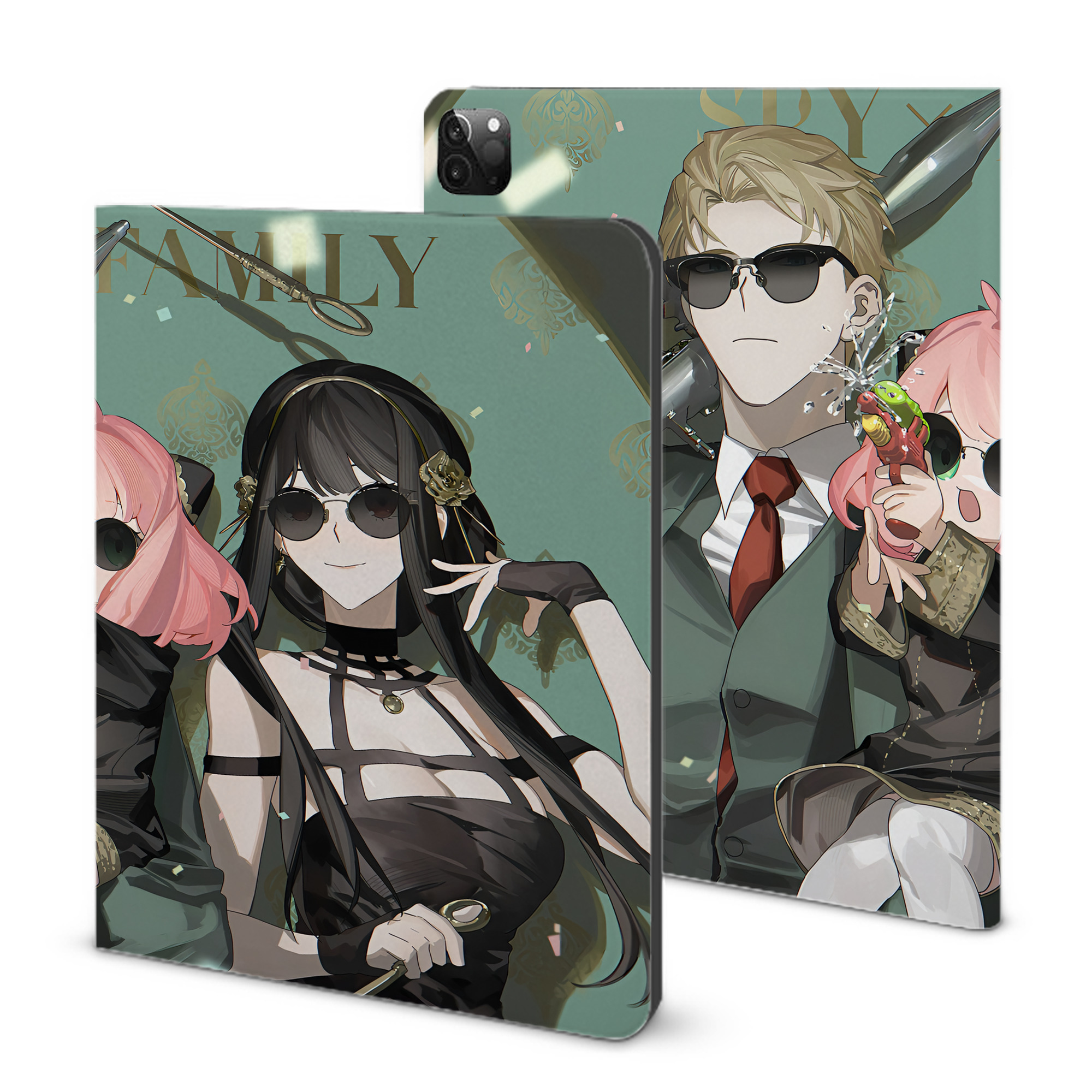 （画像用） SPY×FAMILY间谍家家酒 IPadケース ペンホルダー付き ブックスタイルデザイン